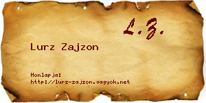 Lurz Zajzon névjegykártya